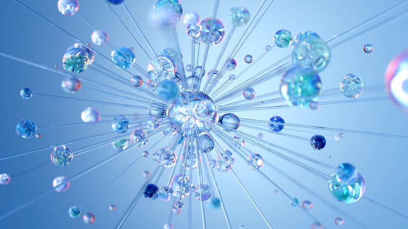 3D render abstract digital visualization depicting neural networks and AI technology